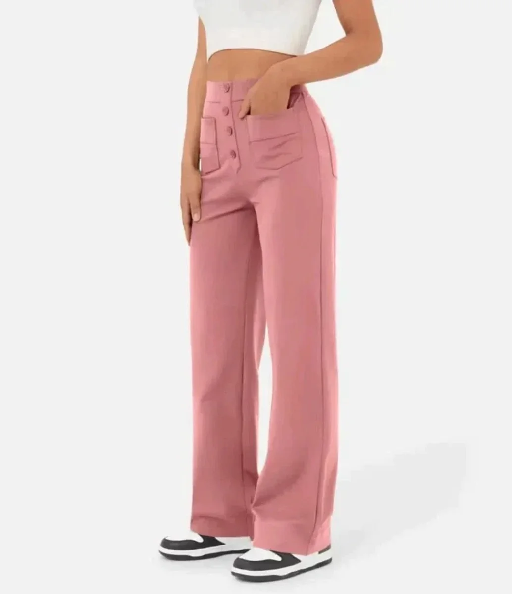 Moduza - High Waisted Elastische Broek - Afbeelding 6