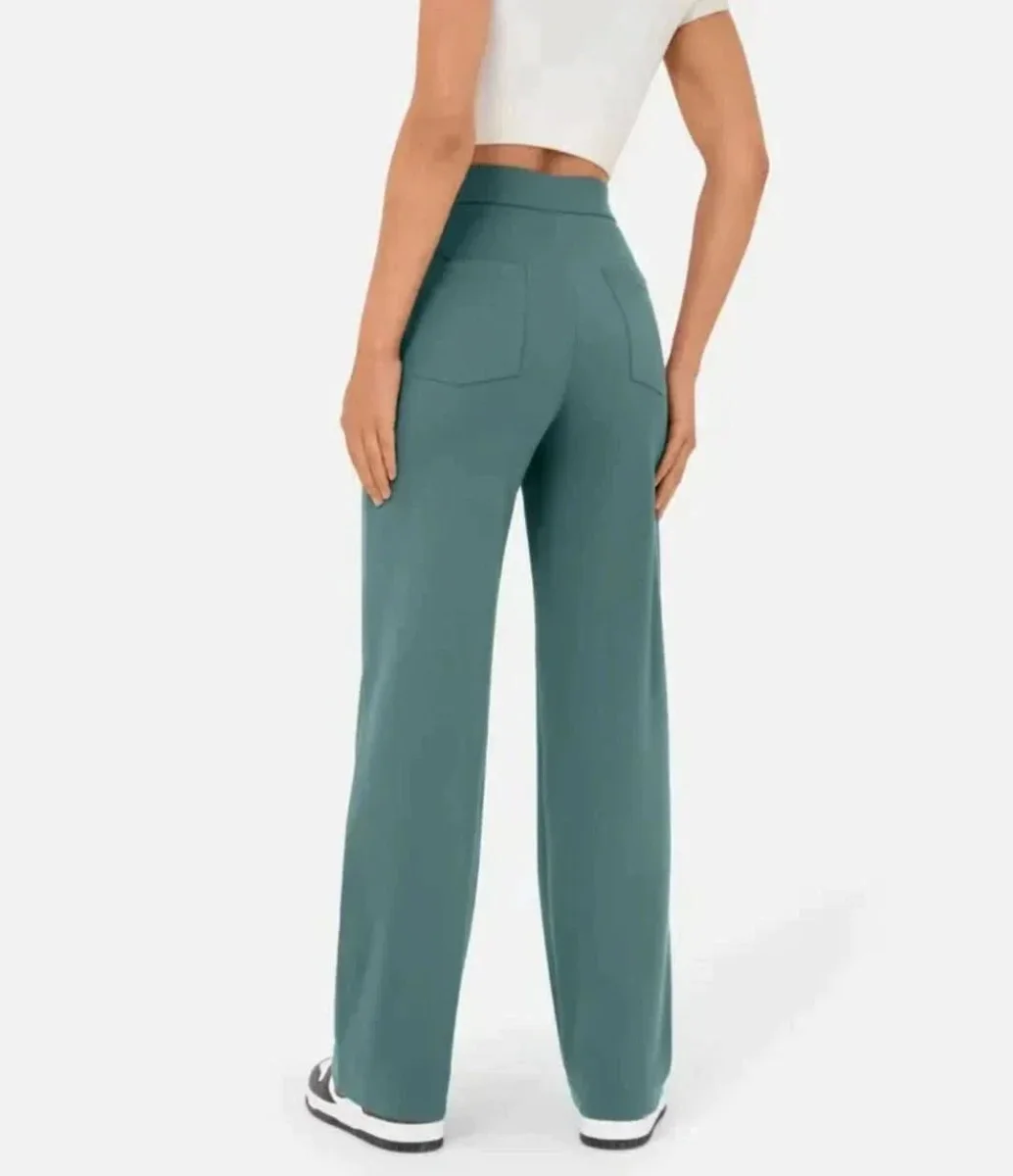 Moduza - High Waisted Elastische Broek - Afbeelding 3